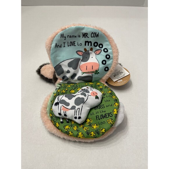Mud Pie Children's Plush Mr. Cow Puppet Book New With Tag - Picture 2 of 7